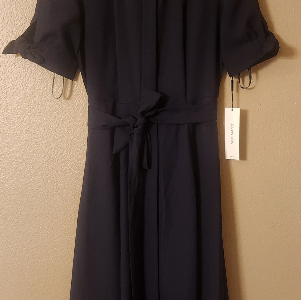 Calvin Klein navy blue long dress